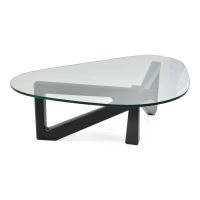 Mesa de centro de design em vidro temperado - Nodda