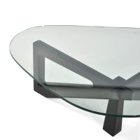 Mesa de centro de diseño en cristal templado - Nodda