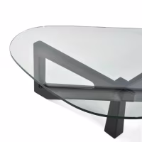 Tavolino di design in vetro temperato - Nodda