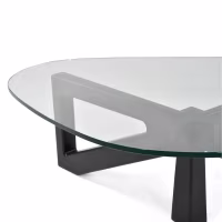 Tavolino di design in vetro temperato - Nodda