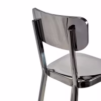 Sgabello acciaio inox cromato alto - Delawere