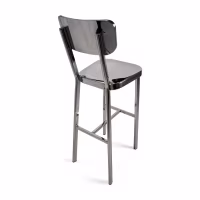 Sgabello acciaio inox cromato alto - Delawere