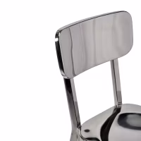 Sgabello acciaio inox cromato alto - Delawere