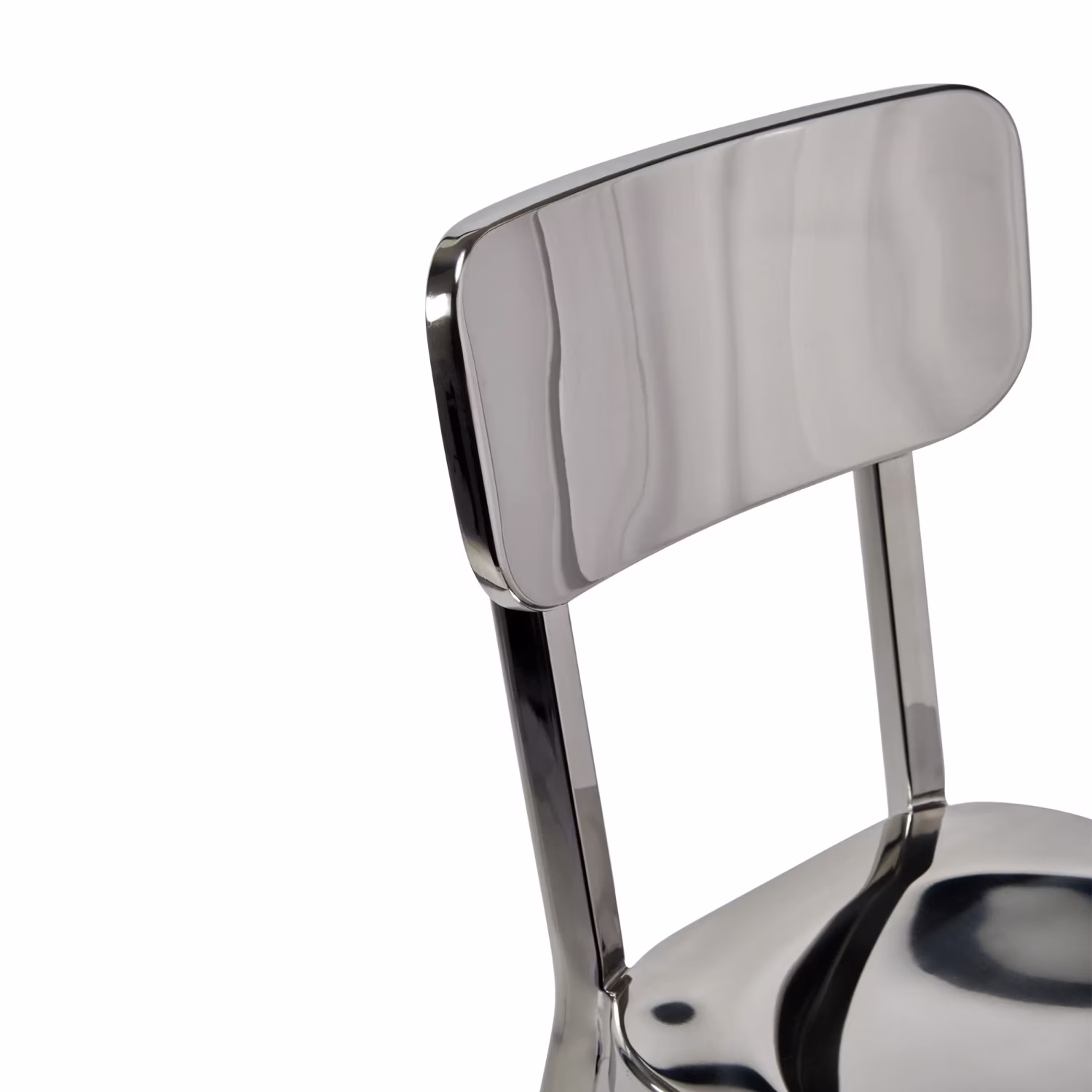 Sgabello acciaio inox cromato alto - Delawere