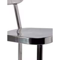 Sgabello acciaio inox cromato alto - Delawere