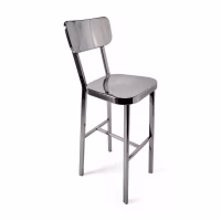 Sgabello acciaio inox cromato alto - Delawere
