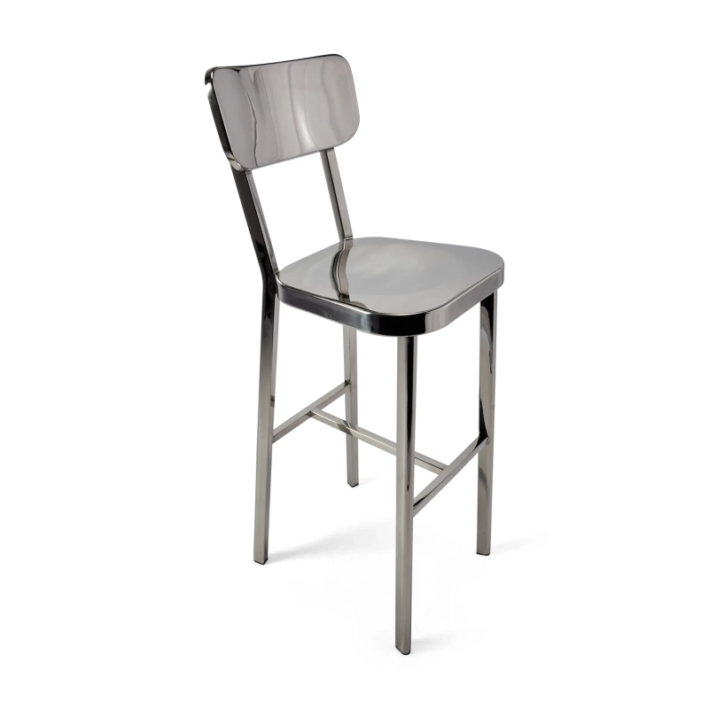 Tabouret acier inoxydable chromé haut - Delawere