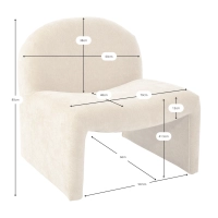 Poltrona imbottita di design Basel, stile minimalista e confortevole