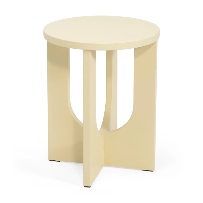 Flop Beistelltisch aus Holz | Rund Lackiert Design 40 cm