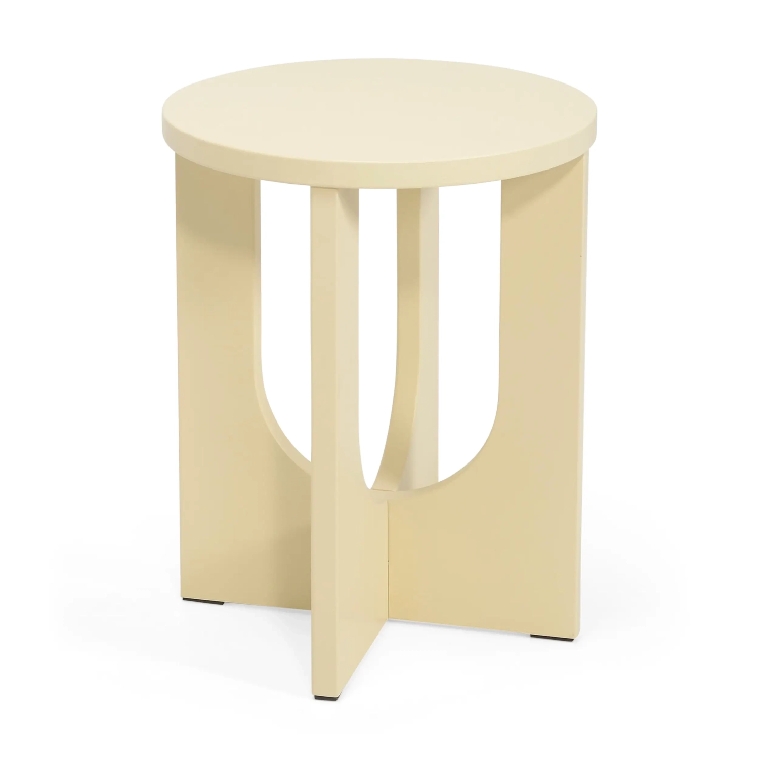 Flop Wooden Side Table | Round Lacquered Design 40 cm