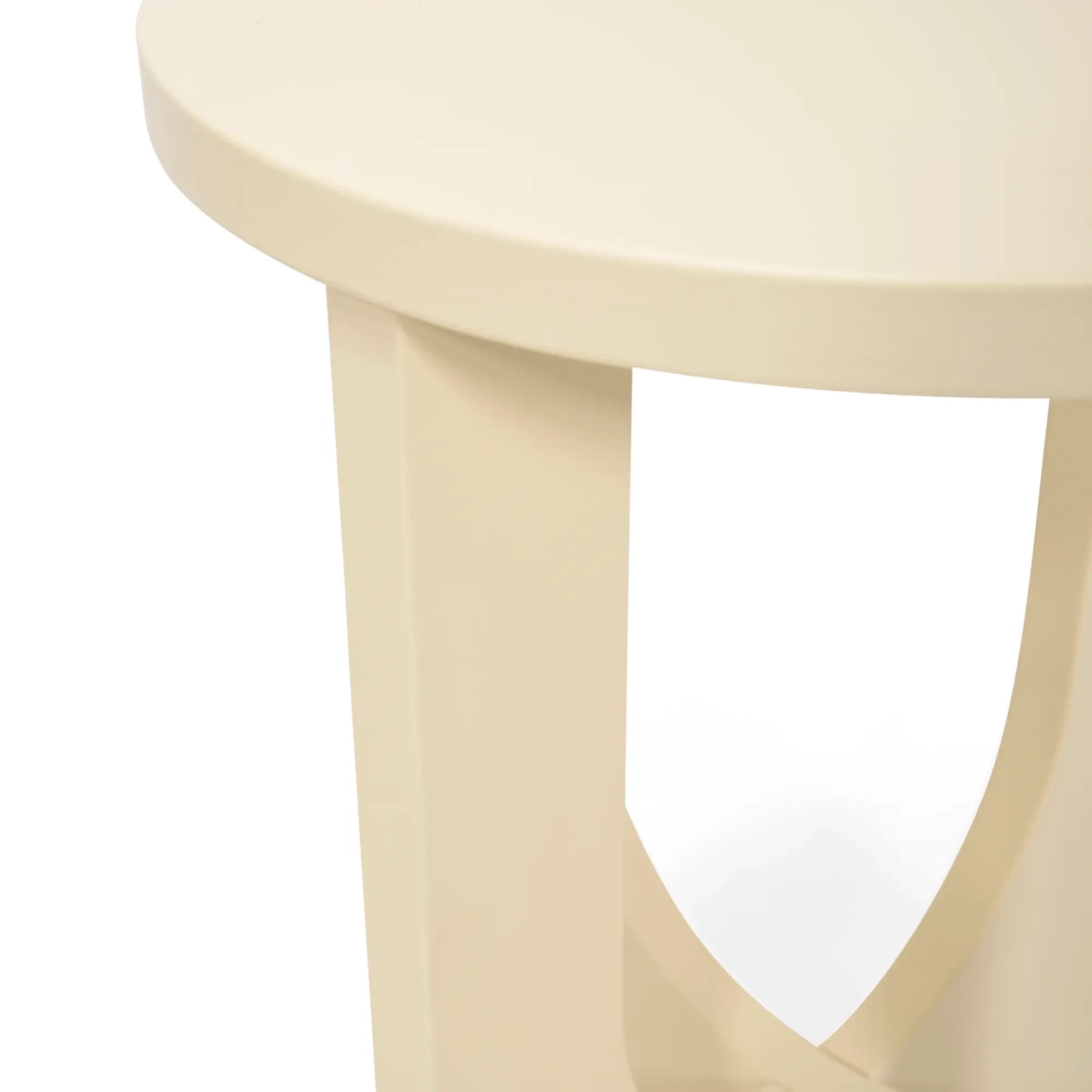 Dřevěný odkládací stolek Flop | Kulatý lakovaný design 40 cm