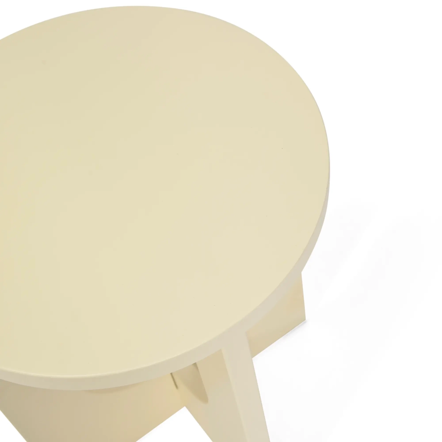 Flop Beistelltisch aus Holz | Rund Lackiert Design 40 cm