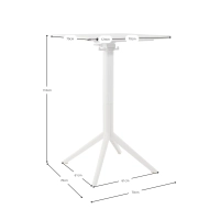 High plastic folding outdoor table - Moises