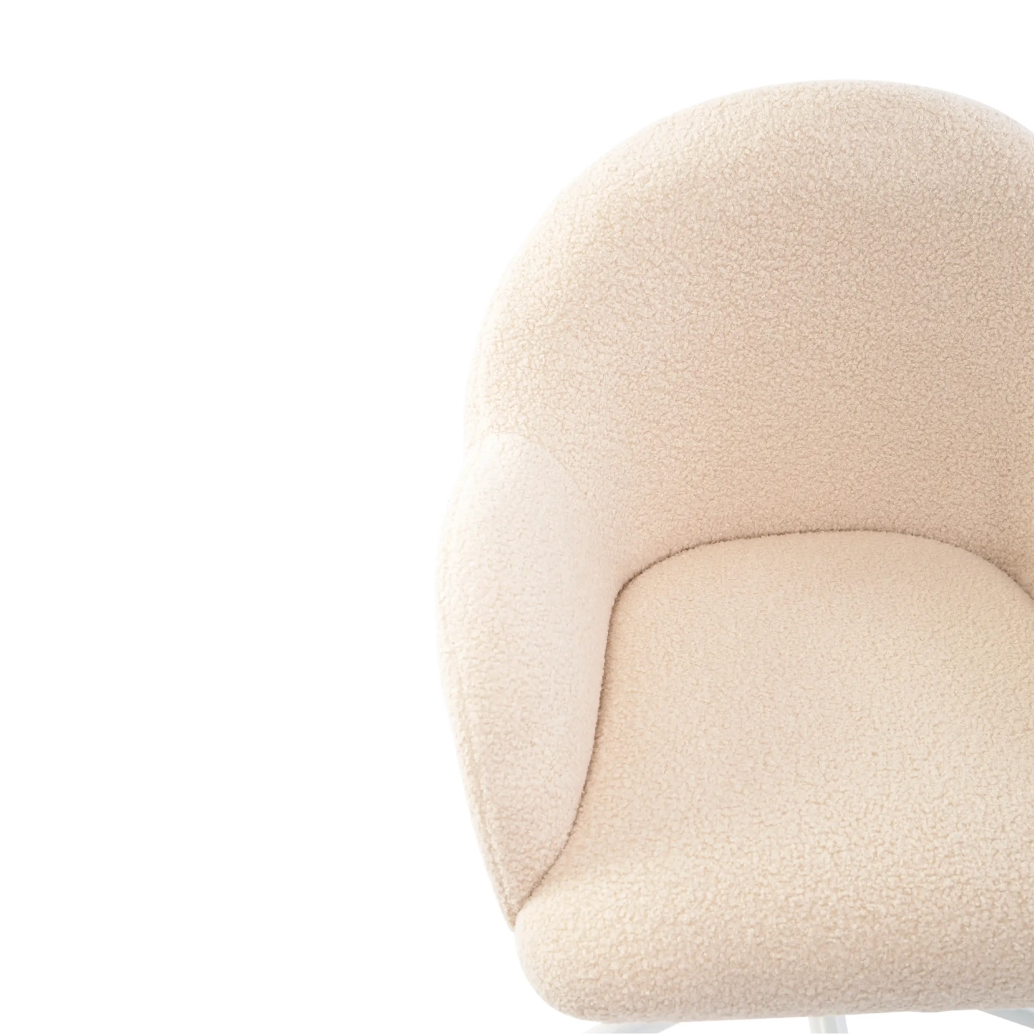 Height-adjustable bouclé office chair - Notorius