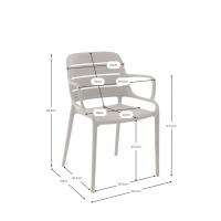 Stackable polypropylene outdoor chair - Sunset