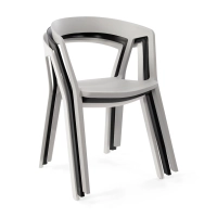 Chaise de salle à manger et d'extérieur empilable - Krilen