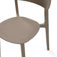 Stackable polypropylene design chair - Sun