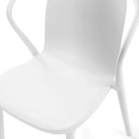 Stacking chair with armrests for indoor and outdoor use - Pierre