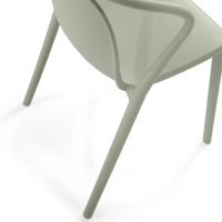 Chaise empilable avec accoudoirs pour l'intérieur et l'extérieur - Pierre