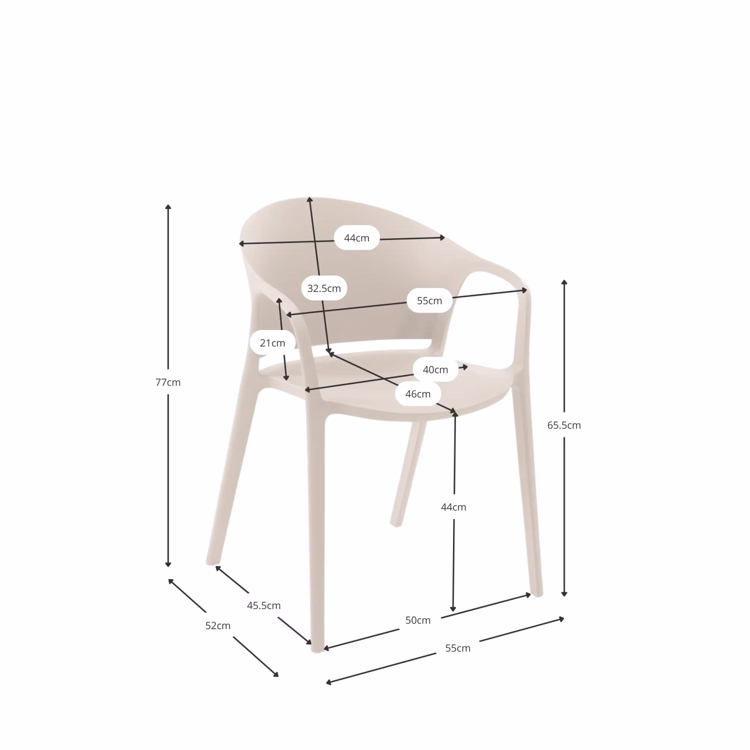 Sedia di design per interni ed esterni - Alpstone