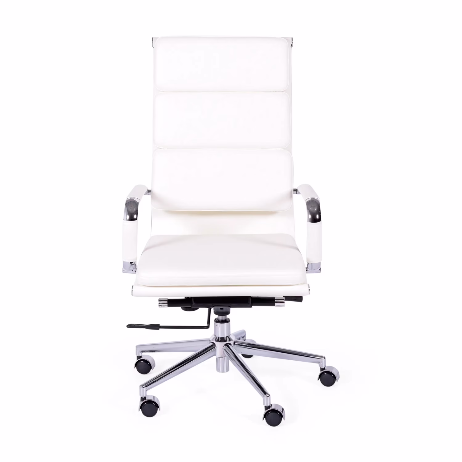 Sedia da ufficio in pelle italiana Task con schienale alto e design elegante