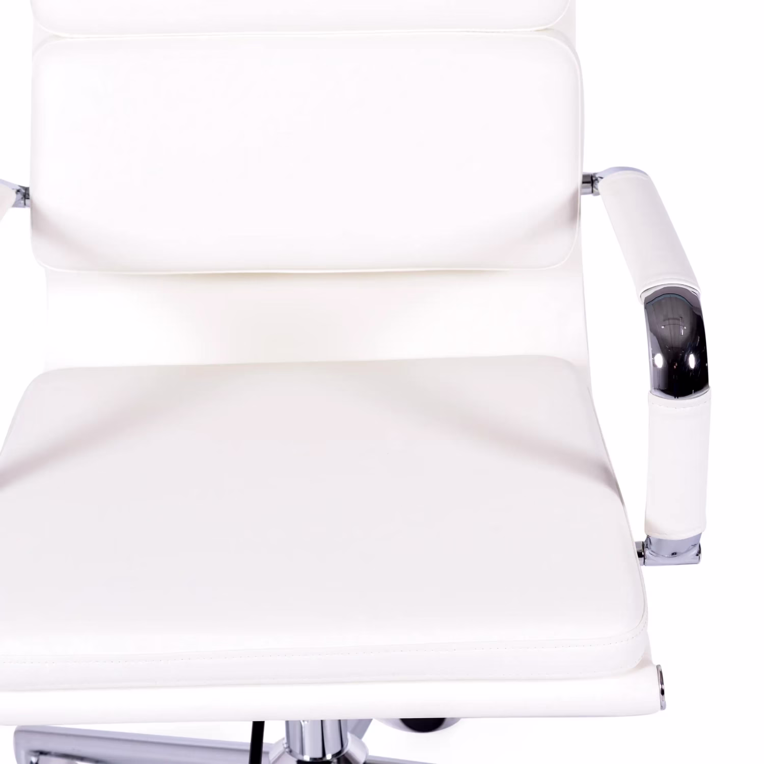 Sedia da ufficio in pelle italiana Task con schienale alto e design elegante