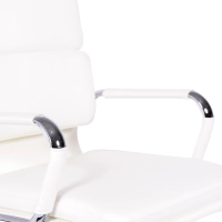 Úkolová italská kožená kancelářská židle s vysokým opěradlem | Elegantní design