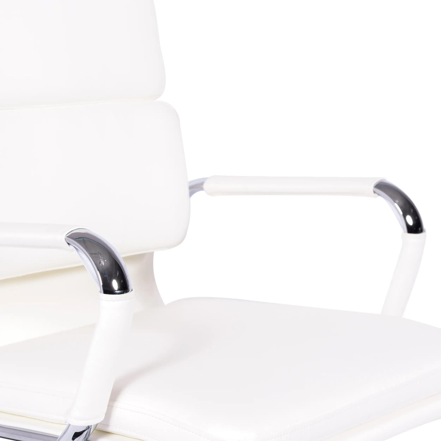 Úkolová italská kožená kancelářská židle s vysokým opěradlem | Elegantní design