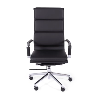 Task Italian Leather Office Chair with High Back | Elegant Design