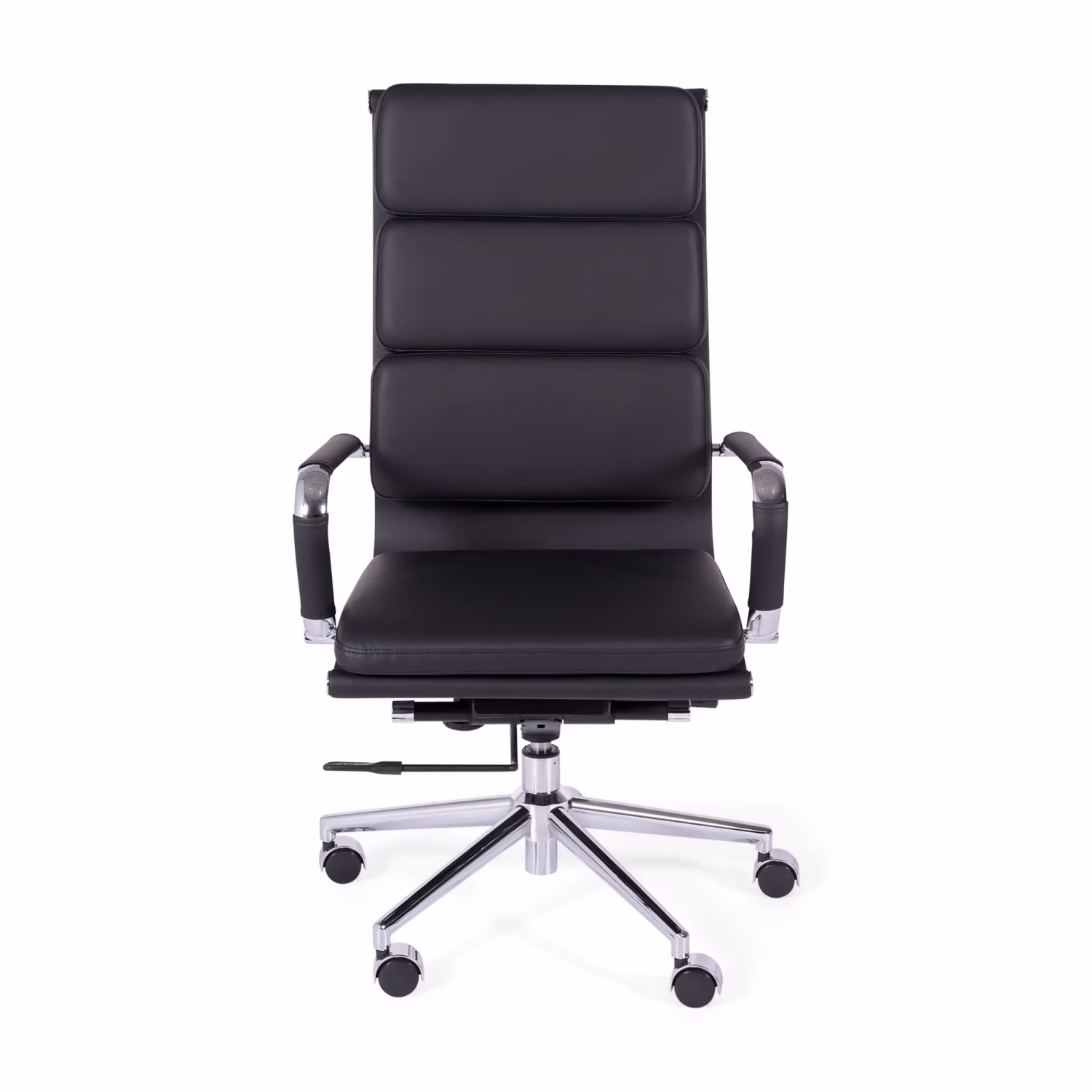 Sedia da ufficio in pelle italiana Task con schienale alto e design elegante