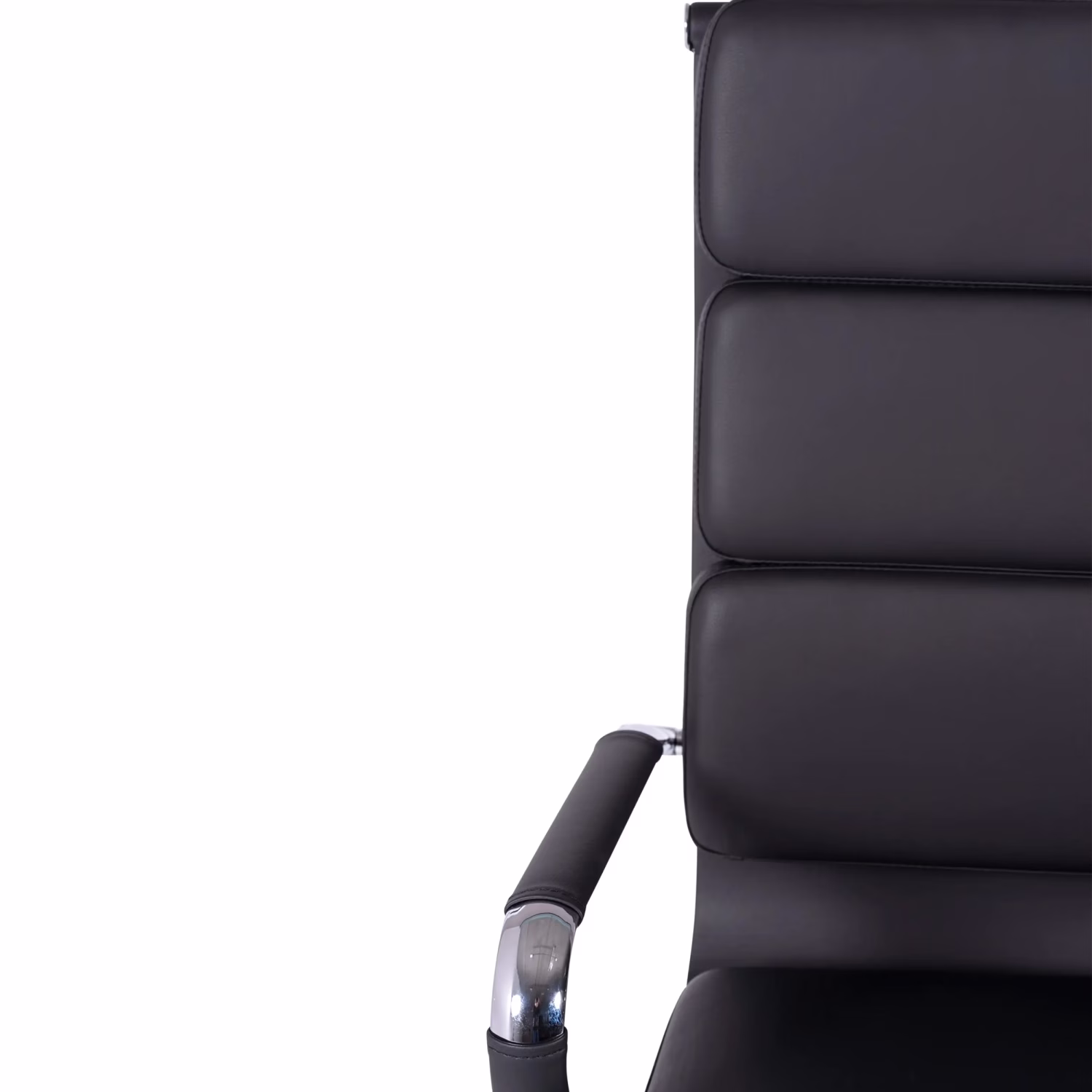 Sedia da ufficio in pelle italiana Task con schienale alto e design elegante