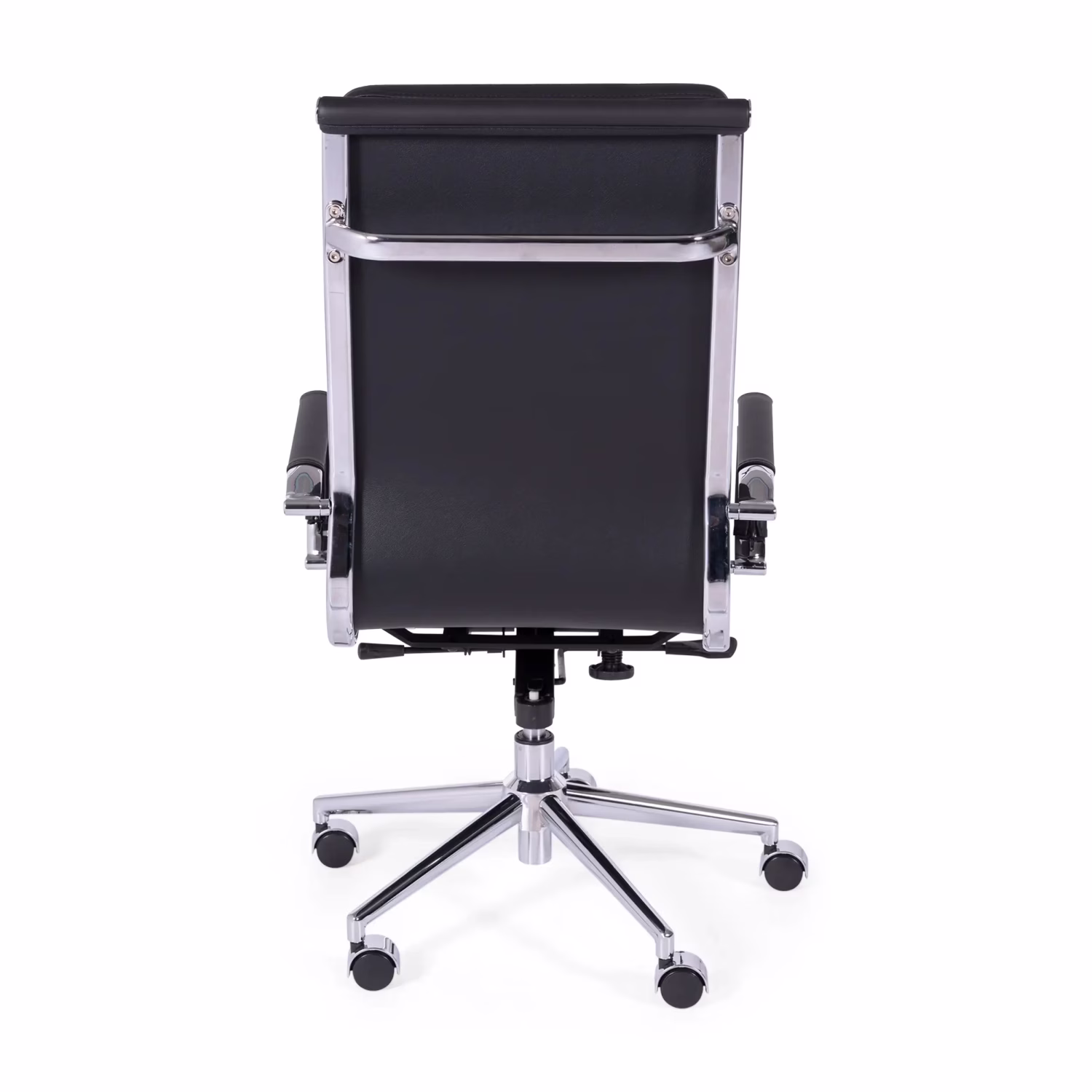 Sedia da ufficio in pelle italiana Task con schienale alto e design elegante