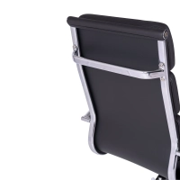 Chaise de bureau en cuir italien avec dossier haut - Design élégant