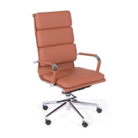 Bürostuhl aus italienischem Leder mit hoher Rückenlehne | Elegantes Design