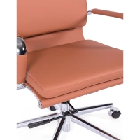 Bürostuhl aus italienischem Leder mit hoher Rückenlehne | Elegantes Design
