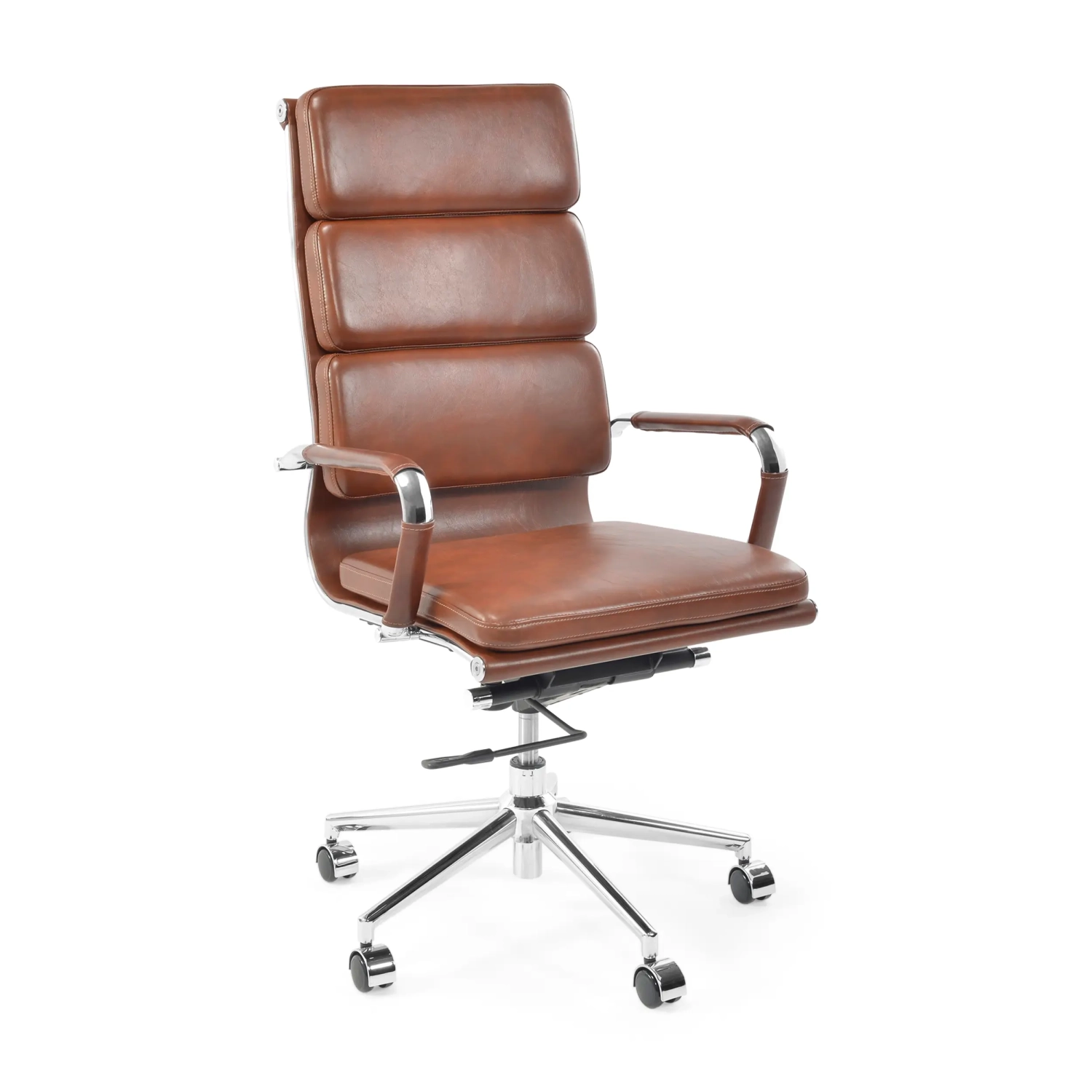 Task Italian Leather Office Chair with High Back | Elegant Design