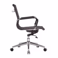 Sedia da ufficio Task con schienale basso in pelle italiana - Stile e comfort