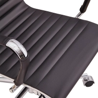 Chaise de bureau en cuir italien à dossier bas Task | Style & Comfort