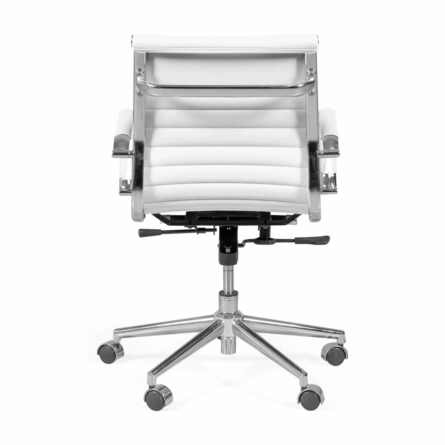 Sedia da ufficio Task con schienale basso in pelle italiana - Stile e comfort