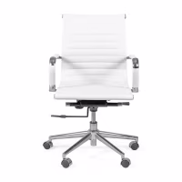 Sedia da ufficio Task con schienale basso in pelle italiana - Stile e comfort