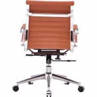 Sedia da ufficio Task con schienale basso in pelle italiana - Stile e comfort