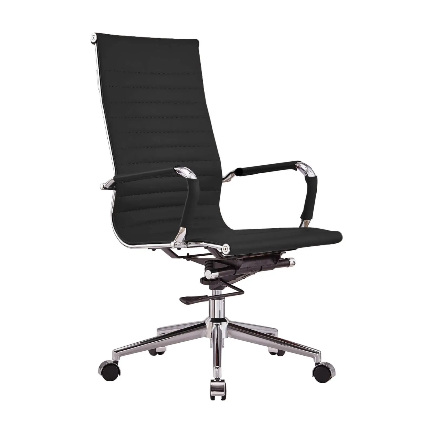 Úkolová italská kožená kancelářská židle s vysokým opěradlem | Ergonomie a profesionální styl