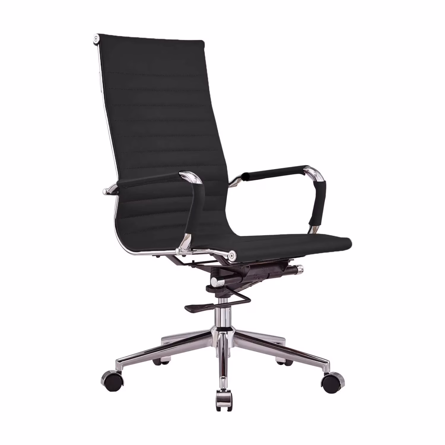 Sedia da ufficio Task con schienale alto in pelle italiana | Ergonomia e stile professionale