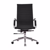 Sedia da ufficio Task con schienale alto in pelle italiana | Ergonomia e stile professionale