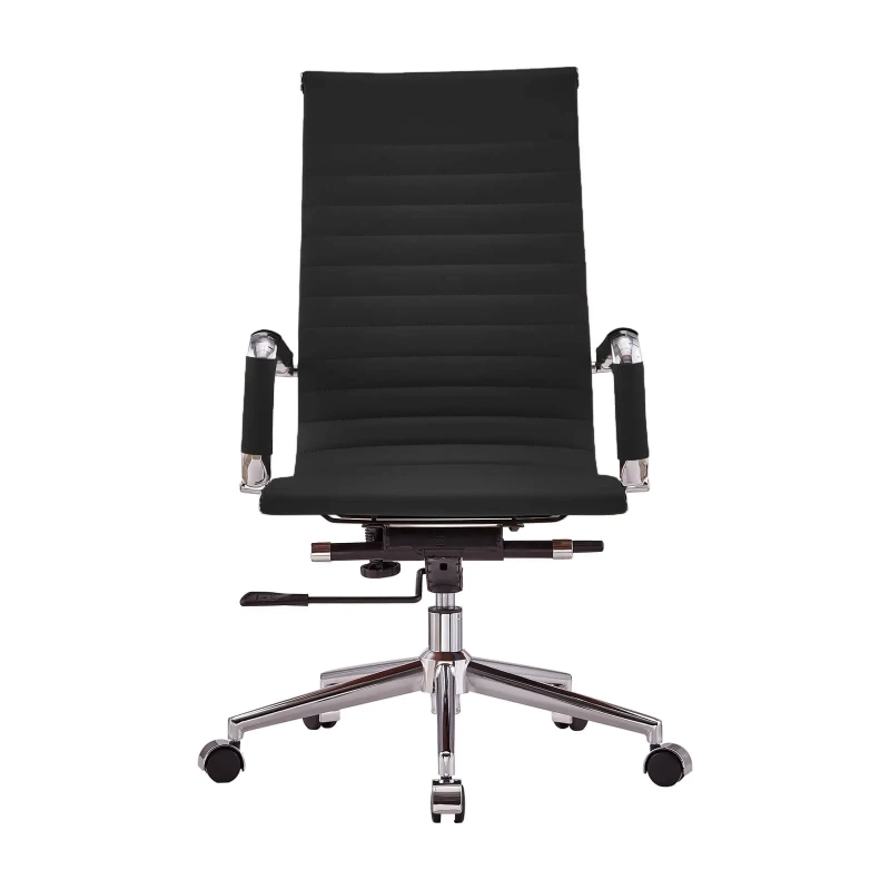 Úkolová italská kožená kancelářská židle s vysokým opěradlem | Ergonomie a profesionální styl