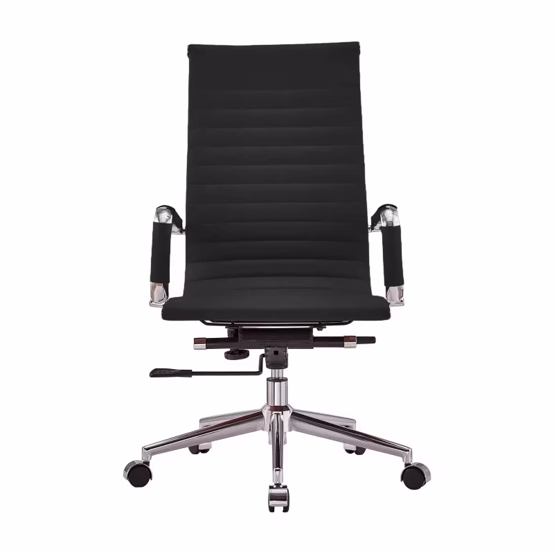 Sedia da ufficio Task con schienale alto in pelle italiana | Ergonomia e stile professionale