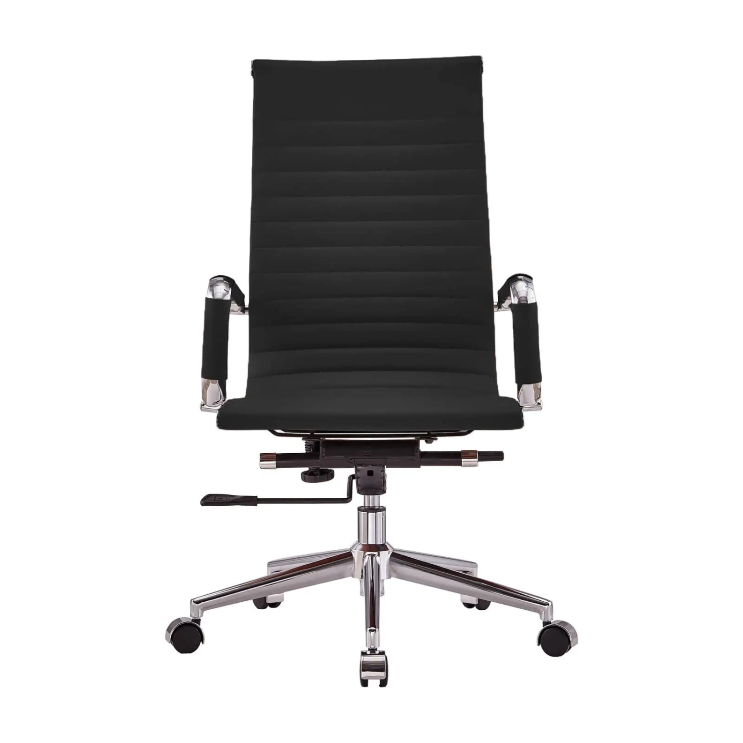 Włoskie skórzane krzesło biurowe z wysokim oparciem | Ergonomia i profesjonalny styl