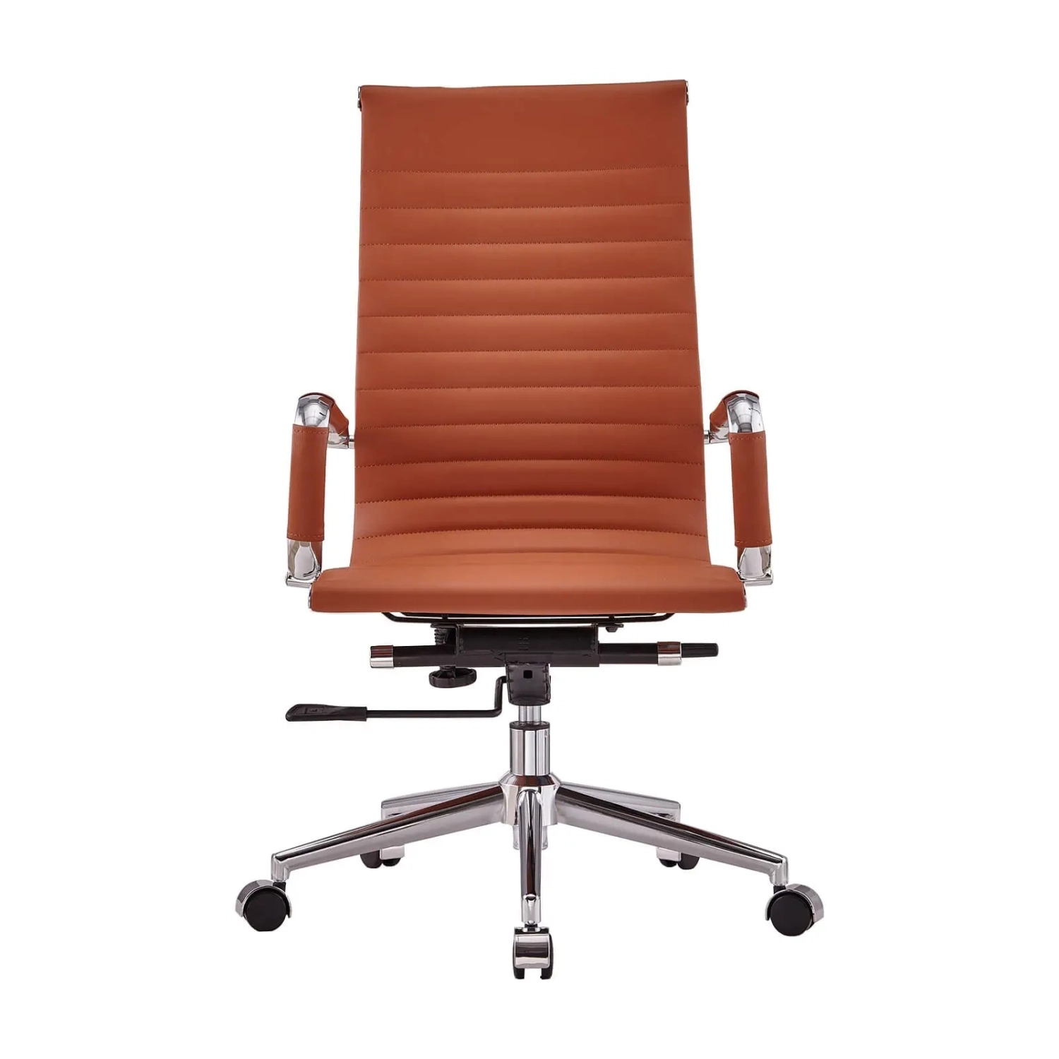 Úkolová italská kožená kancelářská židle s vysokým opěradlem | Ergonomie a profesionální styl