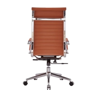 Úkolová italská kožená kancelářská židle s vysokým opěradlem | Ergonomie a profesionální styl