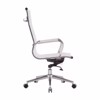Sedia da ufficio Task con schienale alto in pelle italiana | Ergonomia e stile professionale